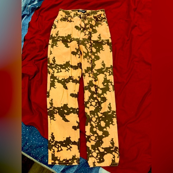 Cow Print Relaxed Straight Leg Jeans - Picture 3 of 7